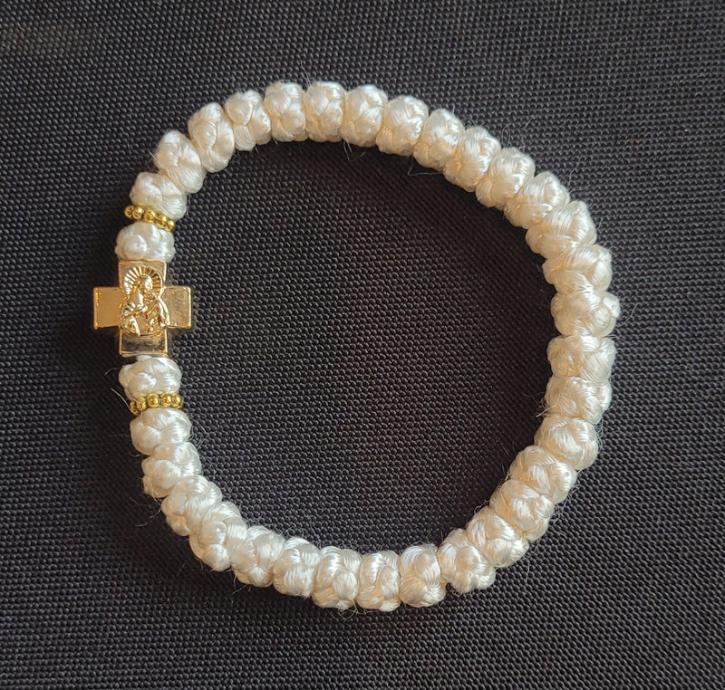Satin Greek-Style Prayer Rope - White