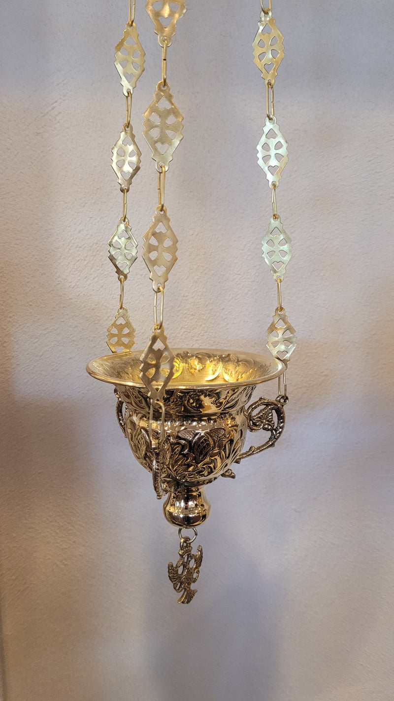 3" Brass Hanging Vigil Lamp