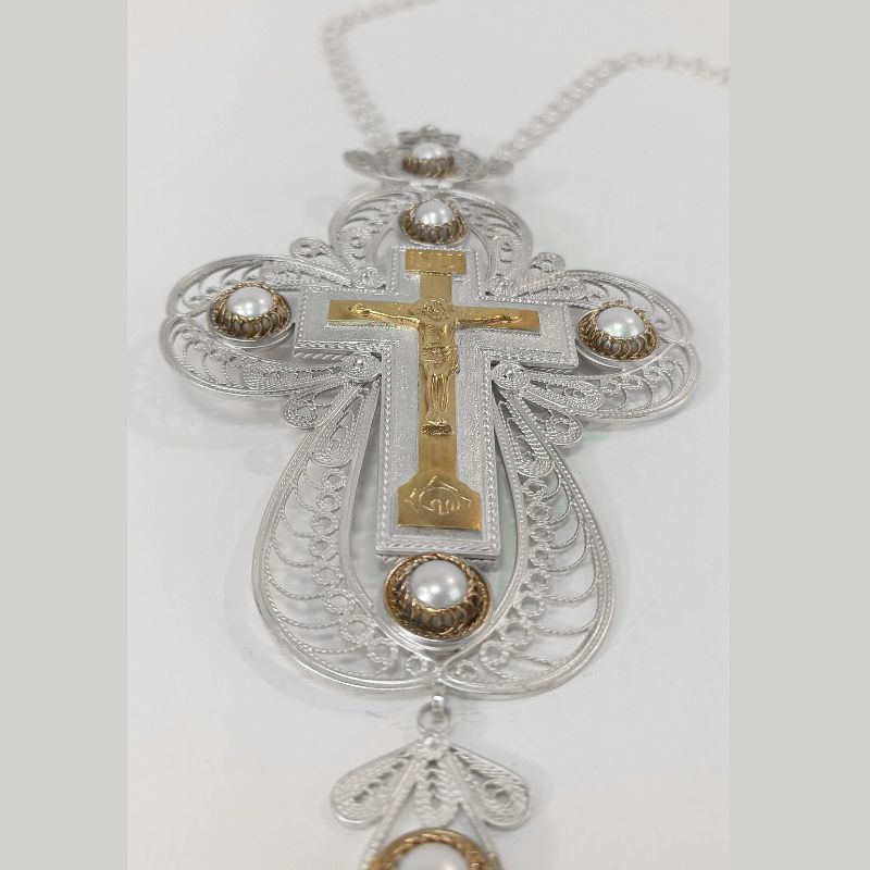 Filigree Jeweled Pectoral Cross