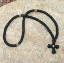 100-knot Wool Prayer Rope with Stone Beads - Jasper