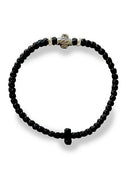 Prayer Bracelet, small knots with silver cross