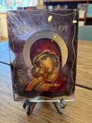 7x5 Brown Resin Icon of The Theotokos
