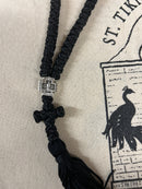 50 knot Russian Prayer Rope with blue Bead Metal Accents