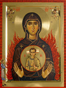 12G27 Icon of the Theotokos of the Burning Bush - Mount Athos 4.5x6