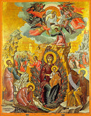 12I01 Icon of the Burning Bush - 16th c. Michael Damaskinos 4.75x6