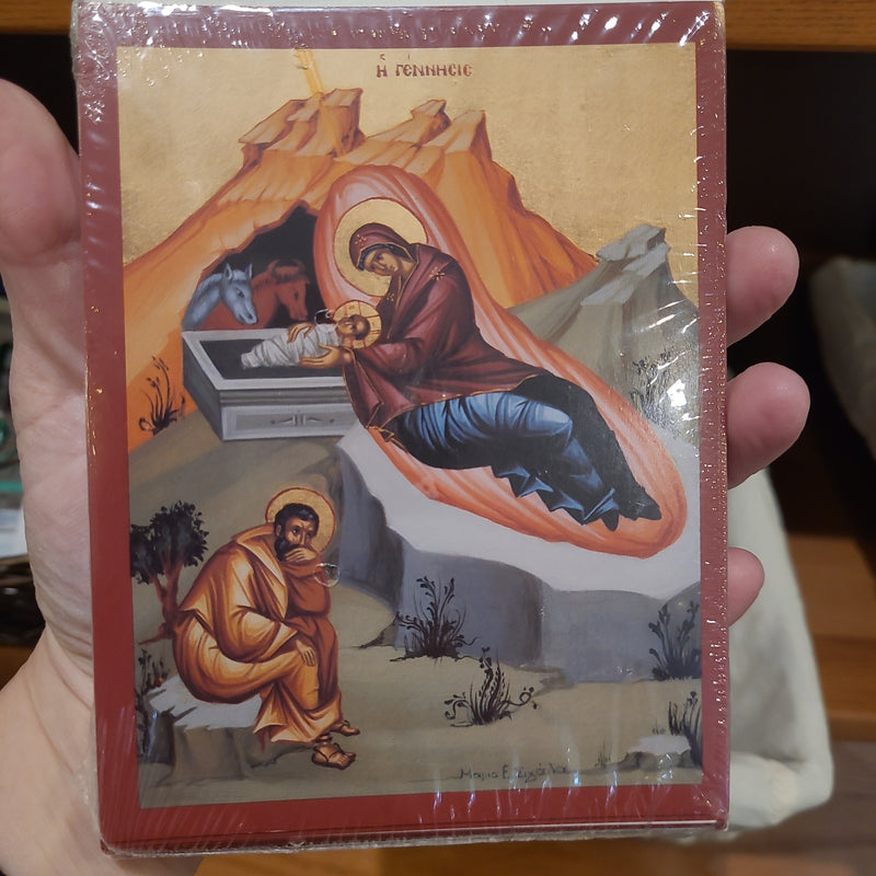 Nativity Icon Greeting cards