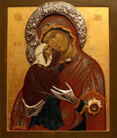 1AN40 - Saint Anna and the Theotokos Russian icon 4x6