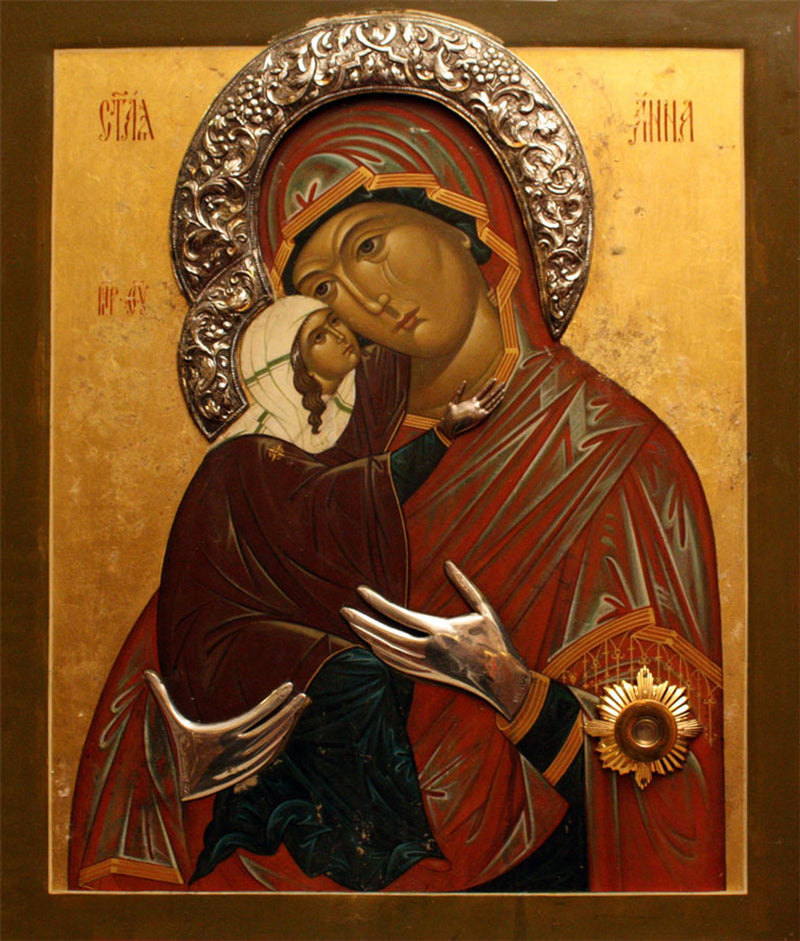 1AN40 - Saint Anna and the Theotokos Russian icon