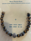 Semi-Precious Stone Brown Tiger Eye Prayer Bracelet