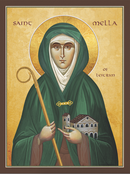 1MA35 Icon of St. Mella of Leitrim 4.75x6.25