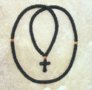 150 Knot Prayer Rope 3 Ply Black Olive Bead