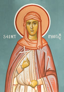 1PH21 Icon of St. Photini the Samaritan Woman - 20th c. 4.5x6.25