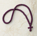100-knot Greek Prayer Rope - Plum Satin