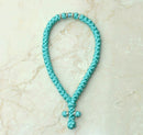 50-knot Greek with Accents - Turquoise Satin