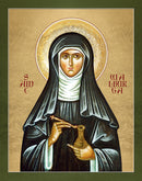 1WE15 Icon of St. Walburga of Germany 5x6.25