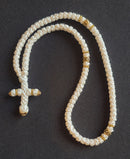 Satin Greek-Style Prayer Rope - White