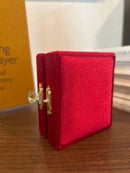 Wedding Travel Icon Red Velvet Case Gold /Christ the Teacher and Virgin of Kazan