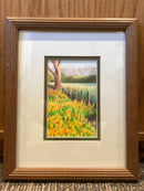 Fence Line Colored Pencil Artwork