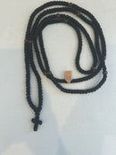 300 Knot Satin 4 Ply Prayer Rope Dark Olive Bead