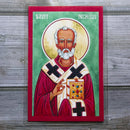 St. Nicholas Prayer Card Laminated Icon Print - 2x3”