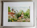 Watercolor St. Tikhon's Monastery Garden