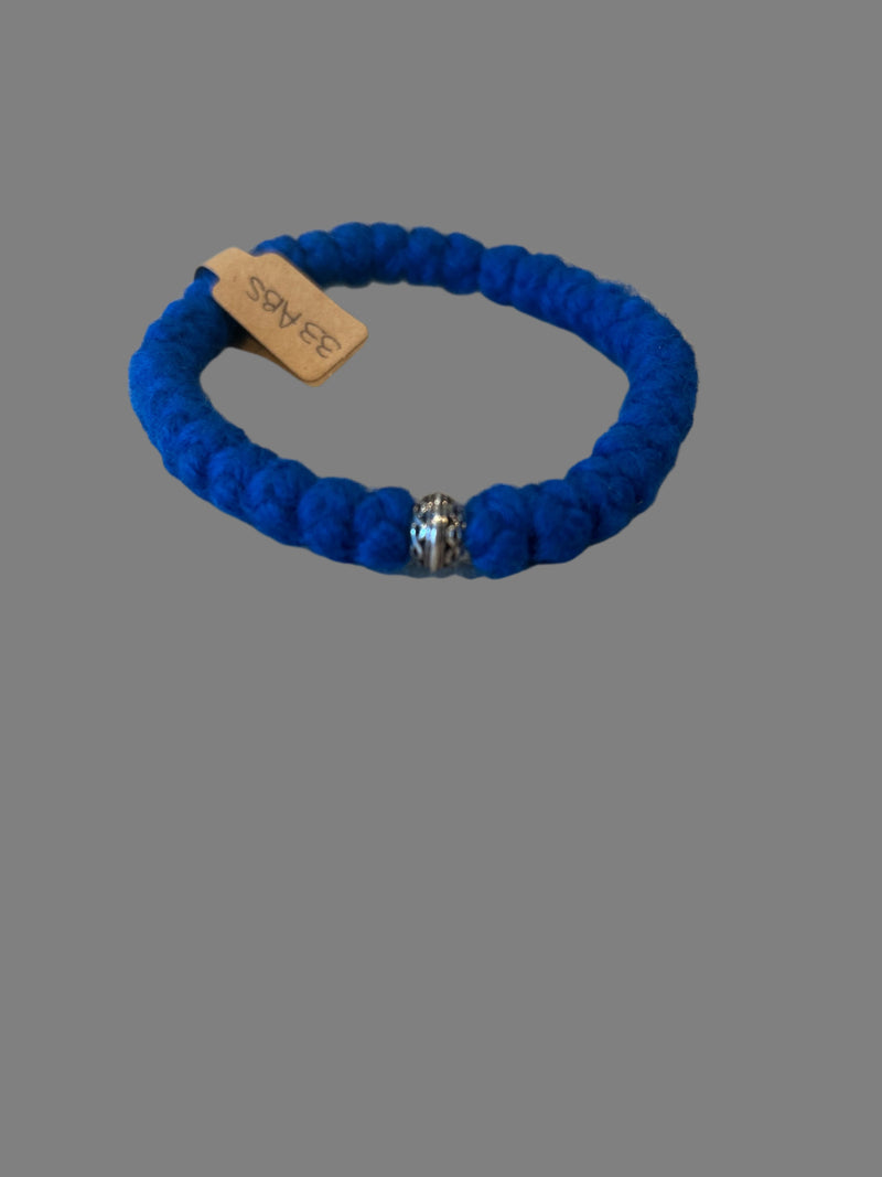 33 Wrist Prayer Rope 4 ply Adriatic Sea Blue