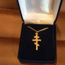 C-72sgo 3-Bar cross (Medium, gold overlay)