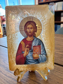 7x5 Gold Resin Icon of Christ
