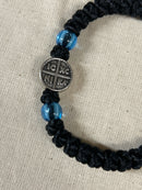 33 Knot Prayer Bracelet with blue bead and "IC XC NIKA"