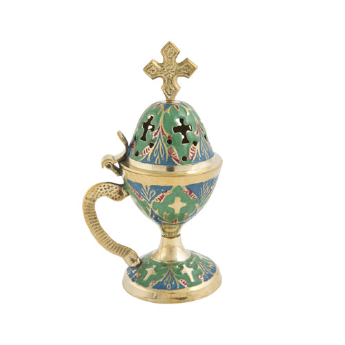 Green & Blue Enamel Coated Censer 78C