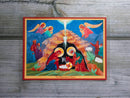 Nativity Prayer Card Laminated Icon Print - 3x4”