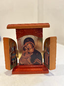 Triptych (Wooden, House Style) - Theotokos with Christ and Archangels 3
