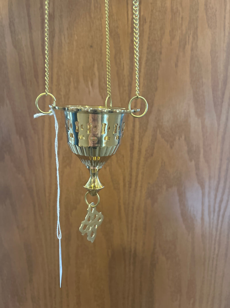 3" Brass Hanging Vigil Lamp