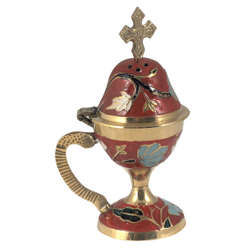 Red Enamel Coated Censer 9790C