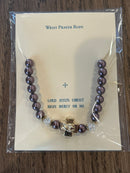 Orchid Swarovski Pearl Prayer Bracelet