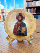 Gold 5in Resin Icon of Christ