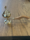 Incense Burner with Wood Handle