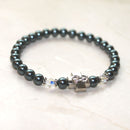 Blue Spruce Swarovski Pearl Prayer Bracelet