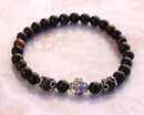 Prayer Bracelet semi precious stone Blue Tigereye