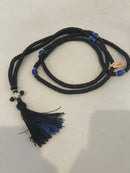 300 Knot Satin Prayer rope with Blue bead and Tassel