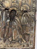 Antique Icon Appearance of Mother of God to St Serguis
