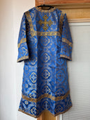 JJP- Altar boy robe Blue/Gold Brocade