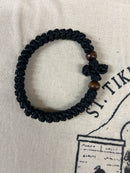 PBOD 33 Knot Prayer Bracelet with Dark Olive Bead