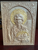 St. John the Forerunner Gilded Icon in Maple