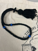 100 Knot Prayer Rope Black Blue Bead
