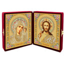Dip-8-s Diptych of Virgin of Kazan and Christ the teacher