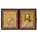 DIP-9-M Virgin of Kazan and Christ the teacher medium Diptych