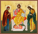 11Z23 Icon of the Deisis - 20th c. 5x4.5