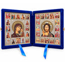U632 Christ the Teacher and Virgin of Kazan Feast Day Diptych
