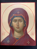 Hand Written Icon of the Theotokos by Iconography student Lathon